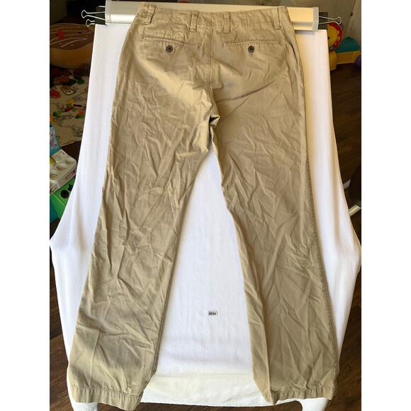 Jcp Men Khaki Pants size 30x30 Natural Tan Straight Leg Mid Rise - Picture 10 of 10